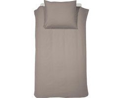 Cinderella Weekend Dekbedovertrek - 1 Persoons - Katoen - 140x200/220 cm - Taupe + 1 kussensloop 60x70
