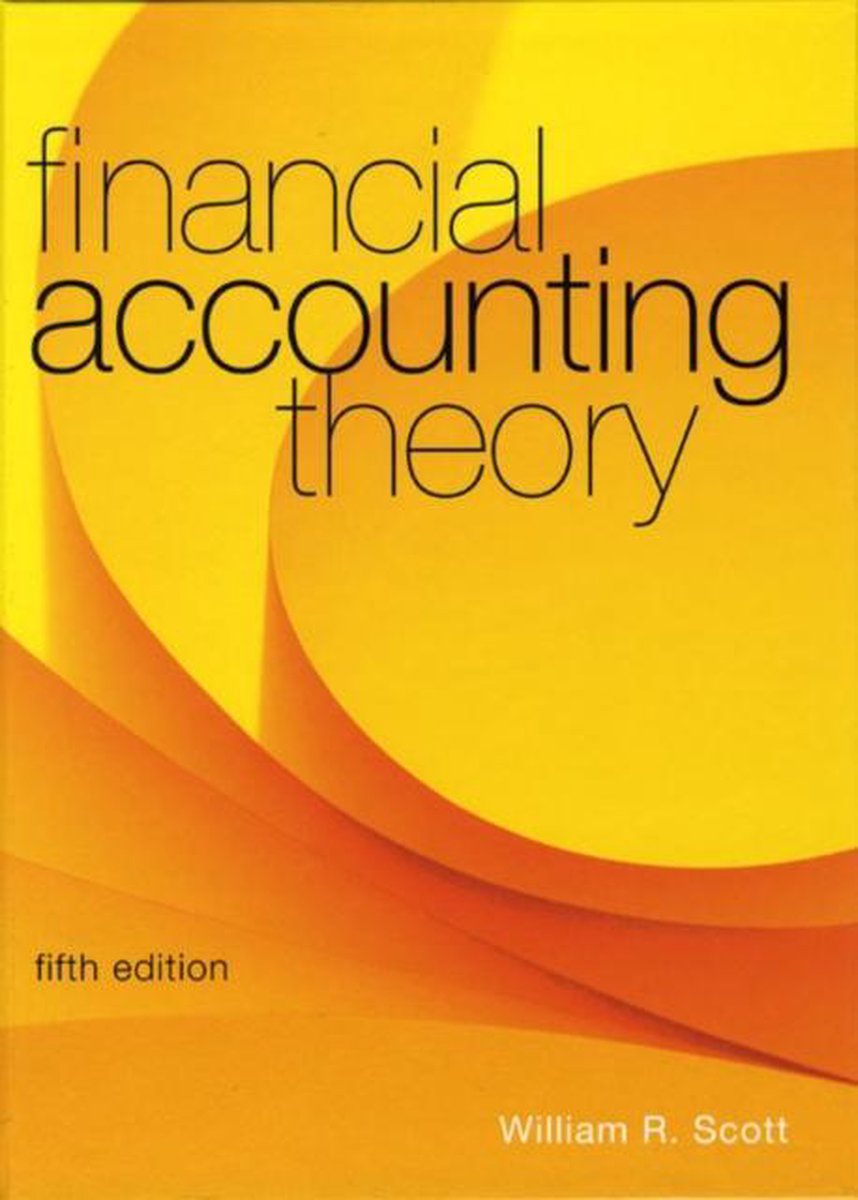Financial Accounting Theory 9780132072861 William R