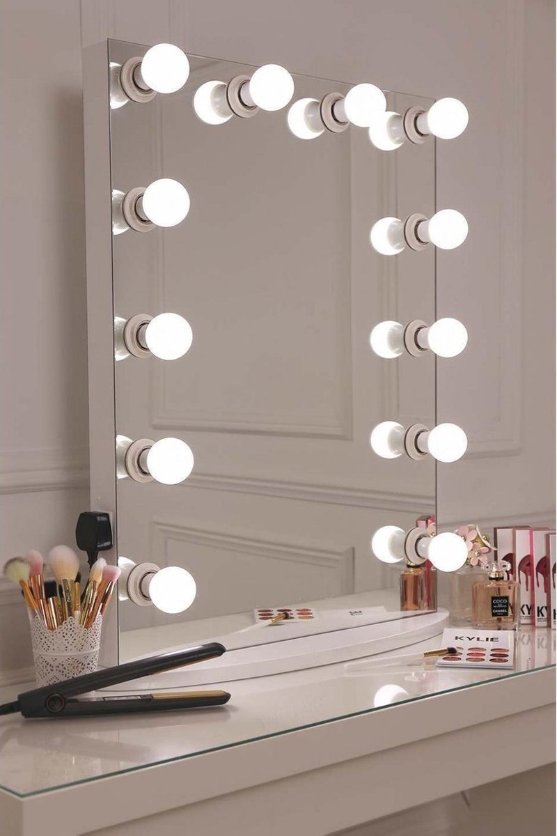 Noodlottig vacht kussen Bright Beauty Vanity hollywood make up spiegel met verlichting - 60 x 80 cm  - dimbaar... | bol.com
