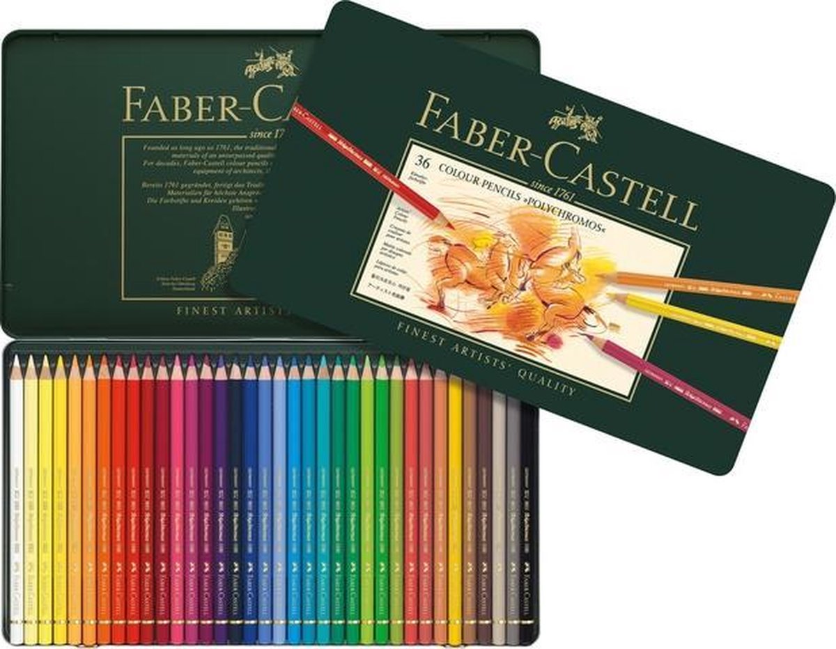 wenkbrauw Hover Heb geleerd Faber-Castell - Polychromos - kleurpotlood - 36st. - blik - FC-110036 |  bol.com