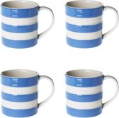 Cornishware Blue Mugs mok 6 Oz 17 cl (set van 4)