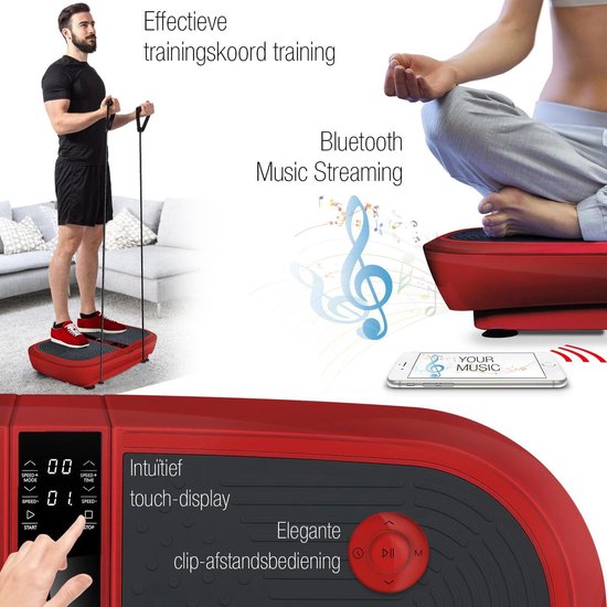 Bol Com Sportstech Trilplaat Vp300 Power Plate Bluetooth 5 Extra Sportstech Fitnessbanden