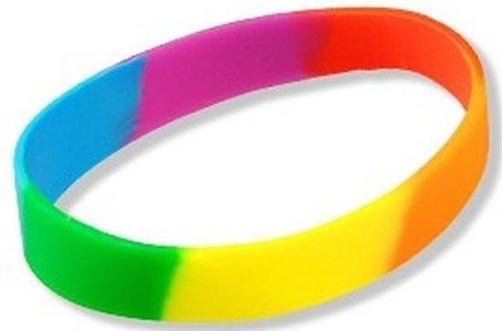 Siliconen armband regenboog kleuren - Polsbandjes | bol.com