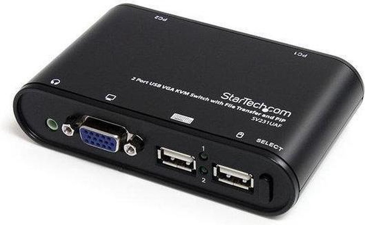 | 2 poort USB VGA KVM switch met | 2 poort USB VGA KVM switch met