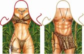 Jungle Tarzan en Jane Sexy Grappig Leuk Schort Keukenschort