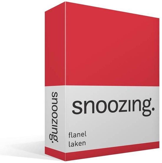 Snoozing - Flanel - Laken - Lits-jumeaux - 280x300 cm - Rood