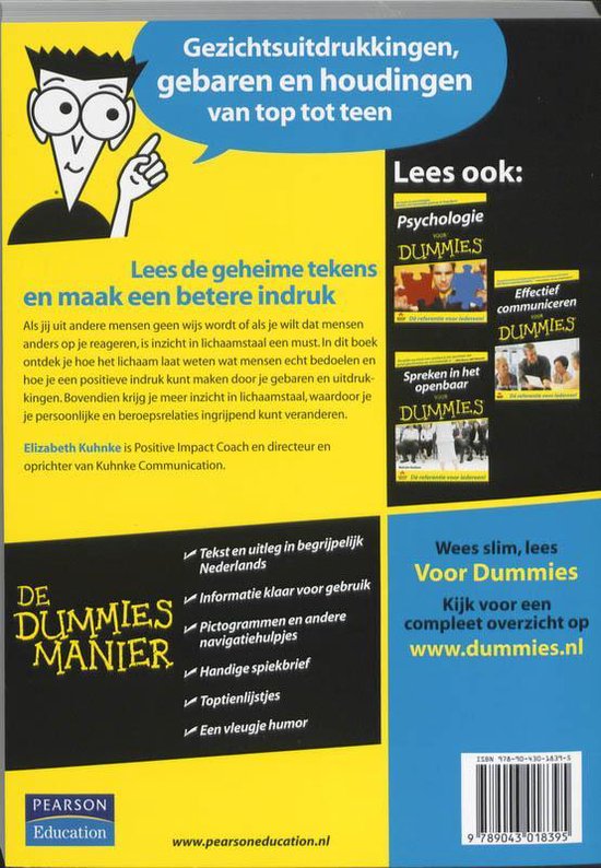 Bol Com Lichaamstaal Voor Dummies Elizabeth Kuhnke Boeken