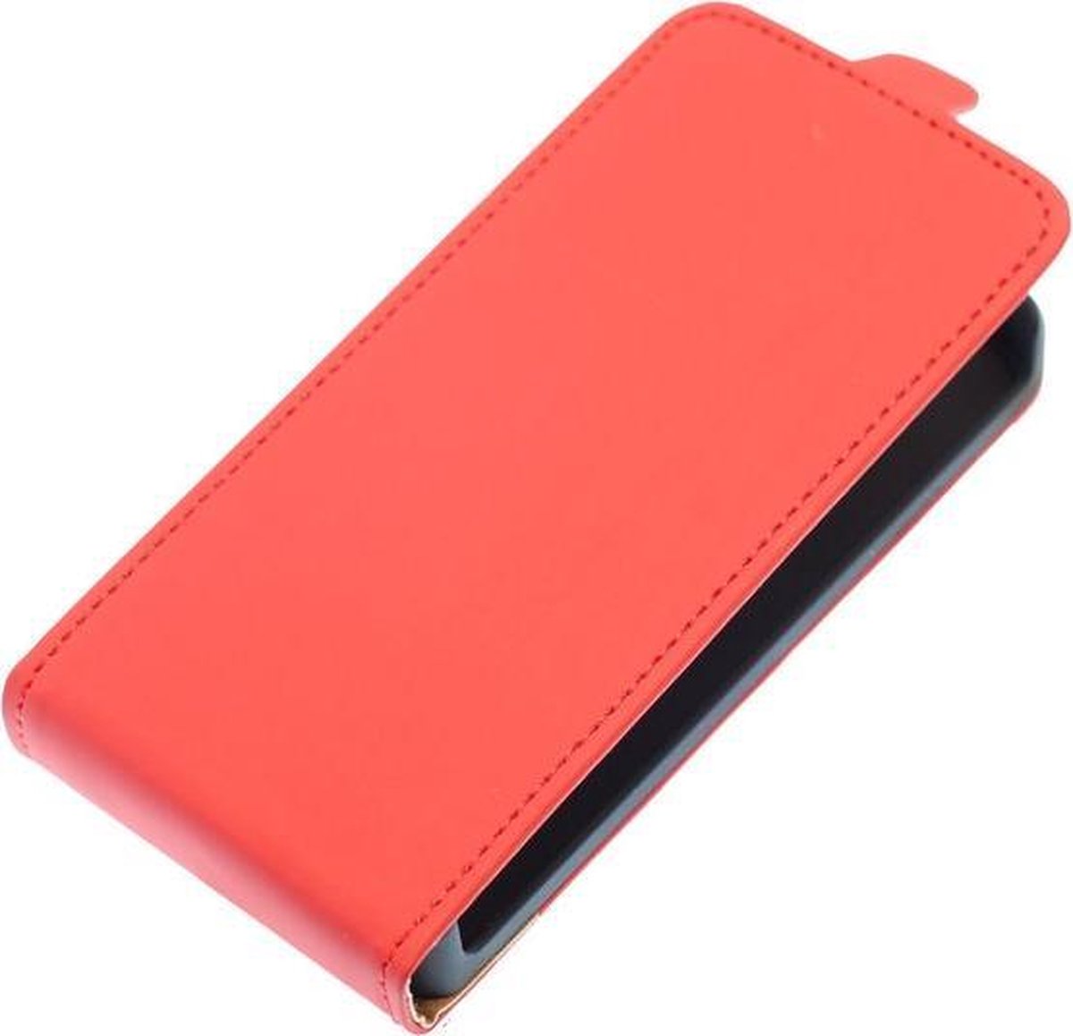 Rood Effen Flip case hoesje voor Samsung Galaxy S5