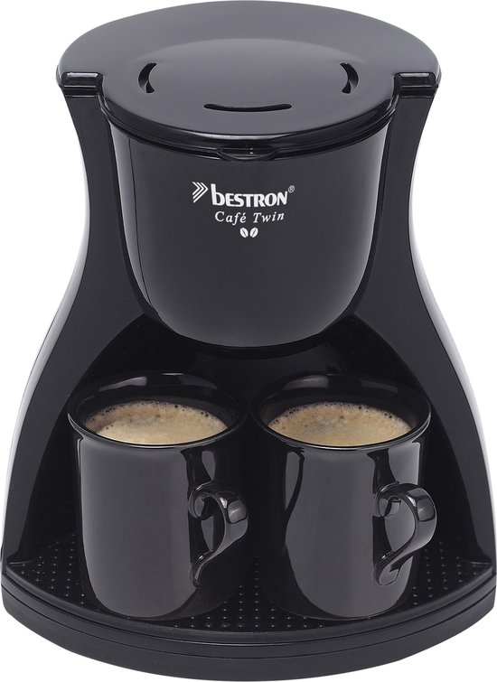 Dapper vrijheid Downtown Bestron Filterkoffiezetapparaat voor 2 kopjes koffie,  Duo-Filterkoffiemachine incl.... | bol.com
