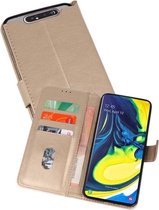 Bookstyle Wallet Cases Hoesje voor Samsung Galaxy A80 / A90 Goud