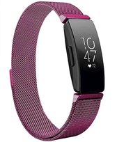 YONO Fitbit Inspire Bandje - HR - 2 - Milanees - Paars – Small