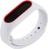 Siliconen Polsband Geschikt Voor Xiaomi Mi Band 2  - Armband / Polsband / Strap Bandje / Sportband - Wit