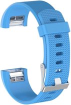 Merkloos Siliconen bandje - Fitbit Charge 2 - Licht blauw - Small