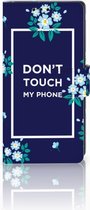 Sony Xperia XA1 Boekhoesje Flowers Blue DTMP