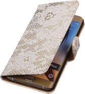 Lace/Kant Wit Hoesje - Samsung Galaxy S6 edge Plus