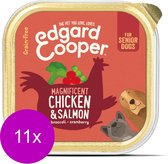 11x Edgard & Cooper Kuipje Vers Vlees Senior Kip - Zalm 150 gr