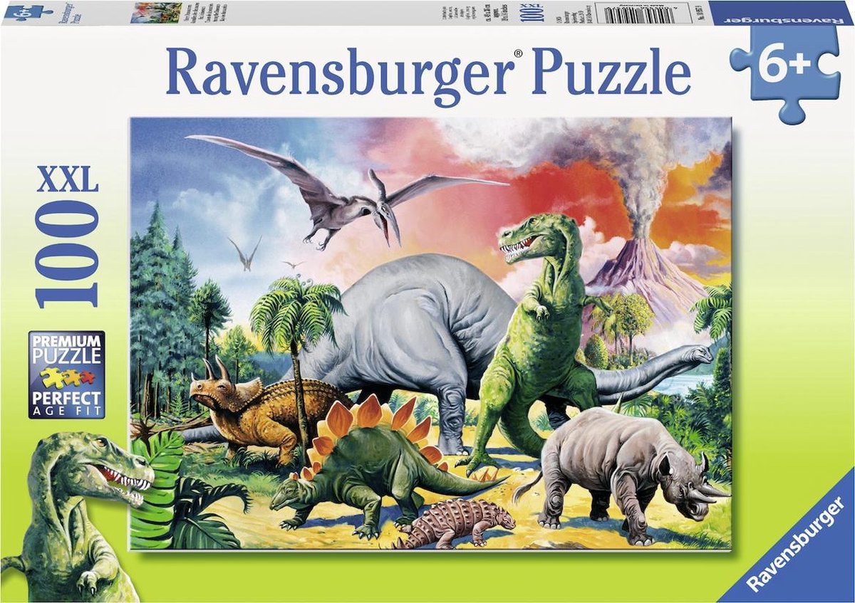 Ravensburger puzzel Tussen de dinosauriërs - Legpuzzel - 100 stukjes