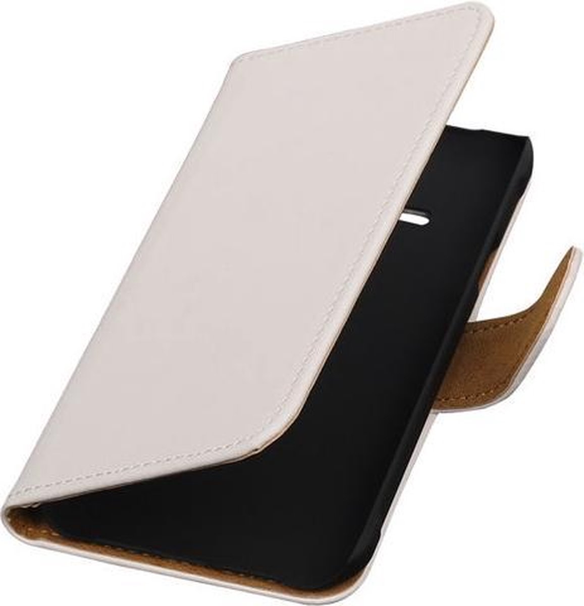 Samsung Galaxy J1 Ace - Effen Wit Booktype Wallet Hoesje