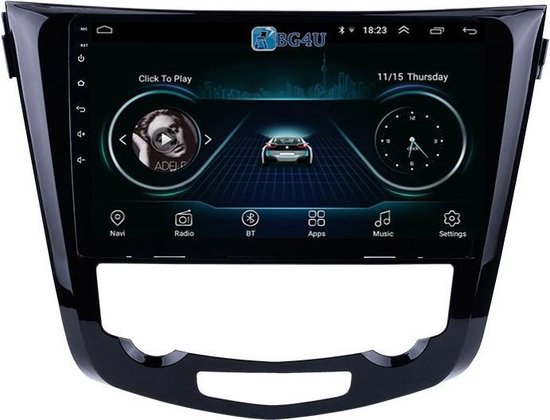 Navigatie radio Nissan Qashqai X-Trail 2014, Android 8.1, 10.1 inch scherm,  GPS, Wifi, Mir | bol