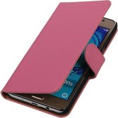 Samsung Galaxy On5 - Effen Roze Booktype Wallet Hoesje