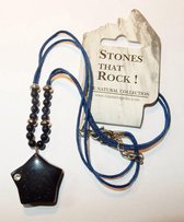 Prachtige Rock Stone hanger/collier van goudsteen blauw