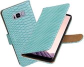 BestCases.nl Samsung Galaxy S8+ Plus Slang booktype hoesje Turquoise