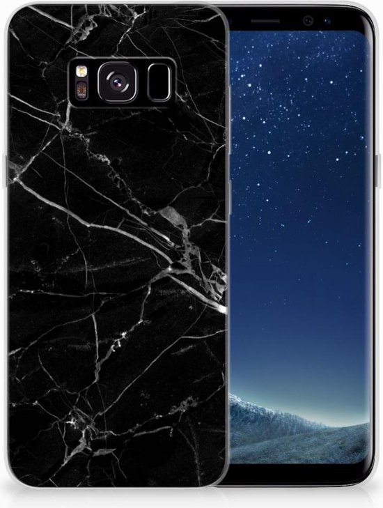 Samsung Galaxy S8 TPU Hoesje Case Marmer Zwart | bol.com