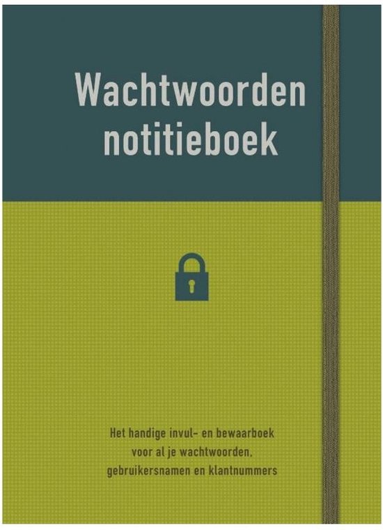Notitieboek - Wachtwoorden - Groen