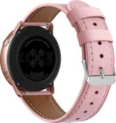 SmartphoneClip® Leer roze Bandje geschikt voor Samsung Galaxy Watch 42mm en Galaxy Watch Active/Active 2