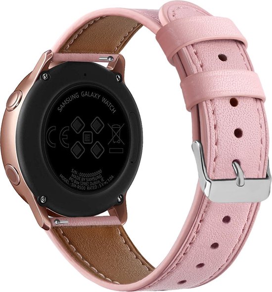 Bracelet en cuir rose pour Samsung Galaxy Watch 42 mm et Galaxy Watch  Active/ Active 2 | bol