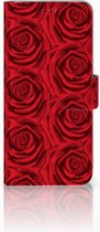 Geschikt voor Samsung Galaxy J6 2018 Uniek Bookcase Hoesje Red Roses