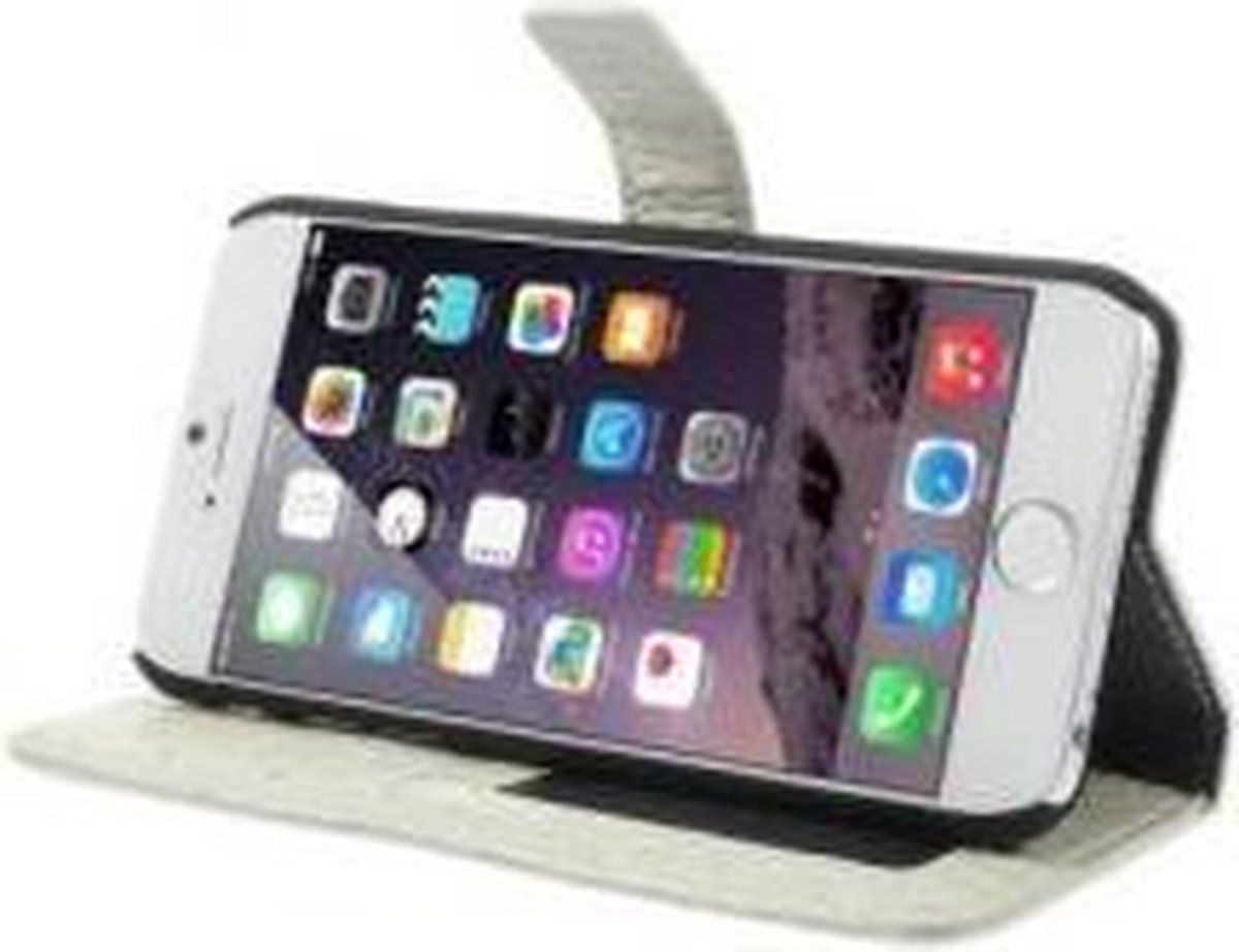 MW Wallet Book Case Glossy Wit voor Apple iPhone 6