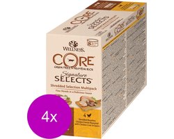 Wellness Core Signature Selects Shredded Multi-Pack - Kattenvoer - 4 x Mix 8x79 g