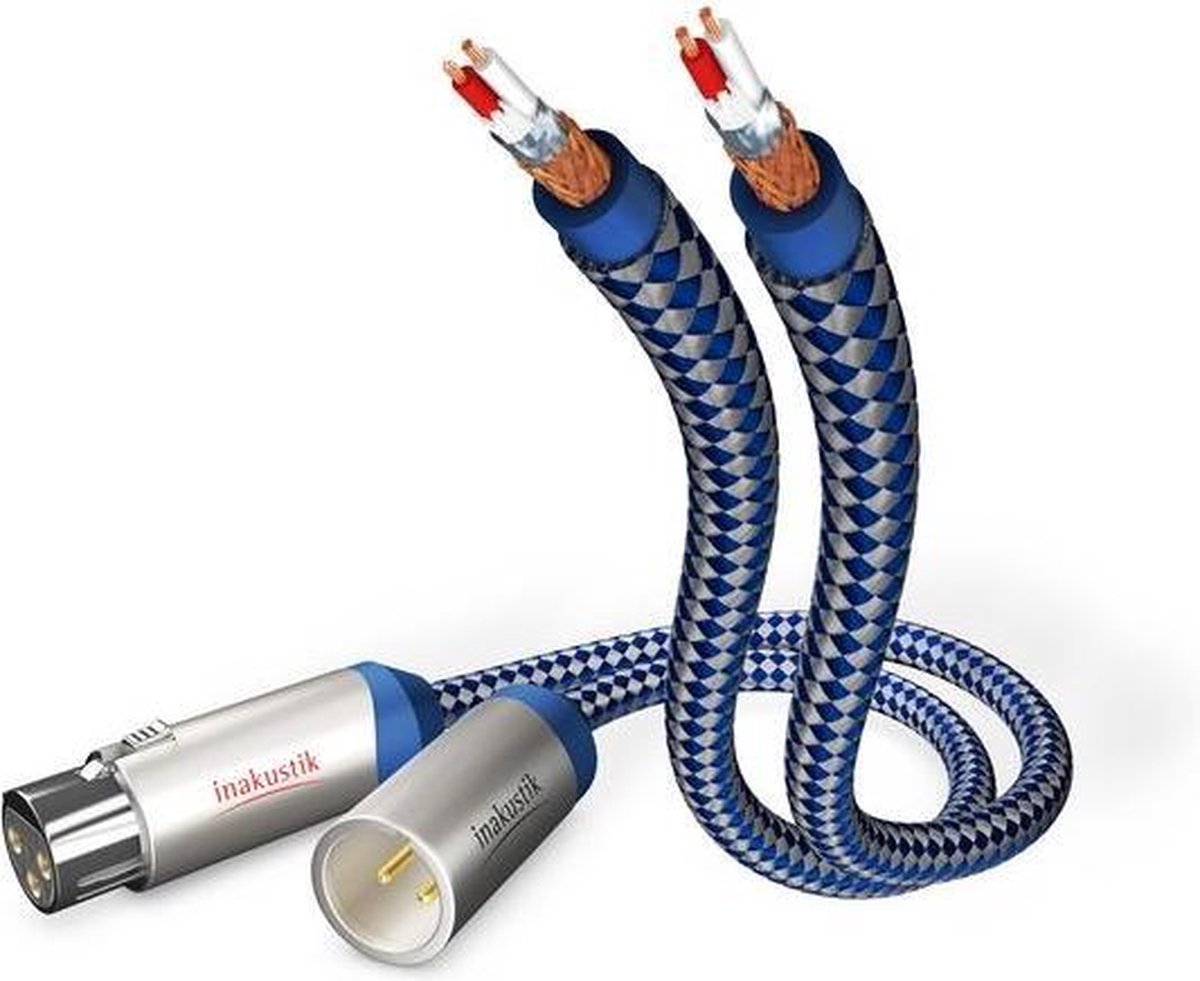 Inakustik 00405007 audio kabel 0,75 meter XLR Blauw, Zilver