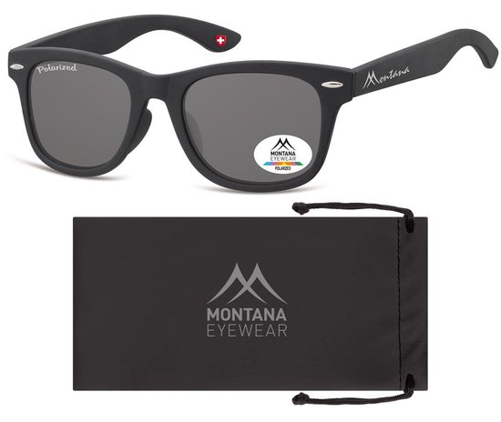 Montana 967- Kinder Zonnebril-Wayfarer-Zwart kunststof- Lensbreedte 46 mm van Montana. — afbeelding 2