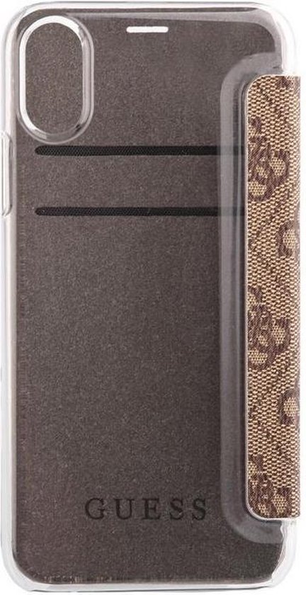 kever roestvrij aardbeving Guess Bruin hoesje iPhone Xs Max - Book Case - Guess Classic Collection -  Achterkant... | bol.com