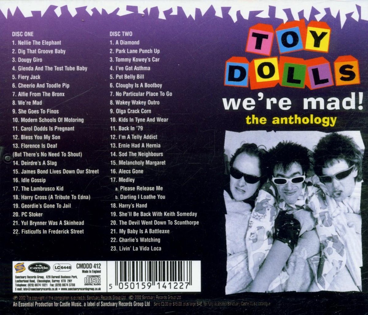 We're Mad! The Anthology, Toy Dolls CD (album) Muziek