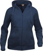 Clique Basic hoody full zip ds Donker Navy maat L