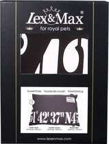 Lex & Max 51-42 - Losse hoes voor hondenkussen - Rechthoek - Zwart - 100x70cm