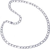 Heren ketting edelstaal Figaro Zilverkleurig 8mm-60cm