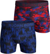 Bjorn Borg SHORTS BB STATUE OF LIBERTY & BB NY SILHOUETTE 2p heren boxershort - 2pack - blauw / rood / print - maat M