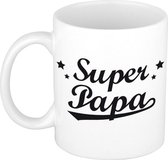 Super papa tekst cadeau mok / beker - Vaderdag - 300 ml