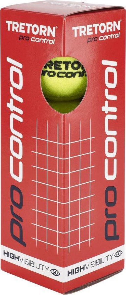 Tretorn PRO CONTROL - Tennisballen - Drukloos - 3 stuks - Geel | bol.com