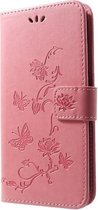 Roze vlinders agenda case hoesje Huawei P smart (2019) / Honor 10 Lite