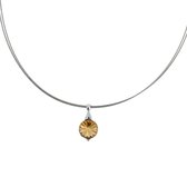 Ketting met bruine steen met swarovski elements