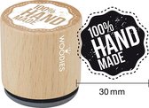 Houten stempel, d: 30 mm, h: 35 mm, 100% HANDMADE , 1stuk