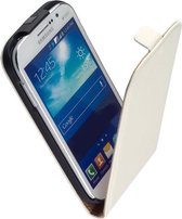 Samsung Galaxy S3 Mini i8190 Lederlook Flip Case hoesje Wit