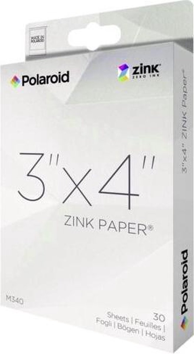 Polaroid "Zink papier 3x4" 30 sheets