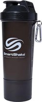 SmartShake Slim 500ml - 1 stuk - Black Gunsmoke