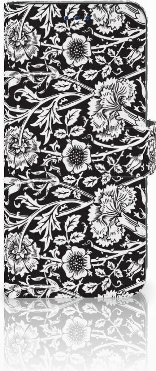 Samsung Galaxy S8 Hoesje Black Flowers